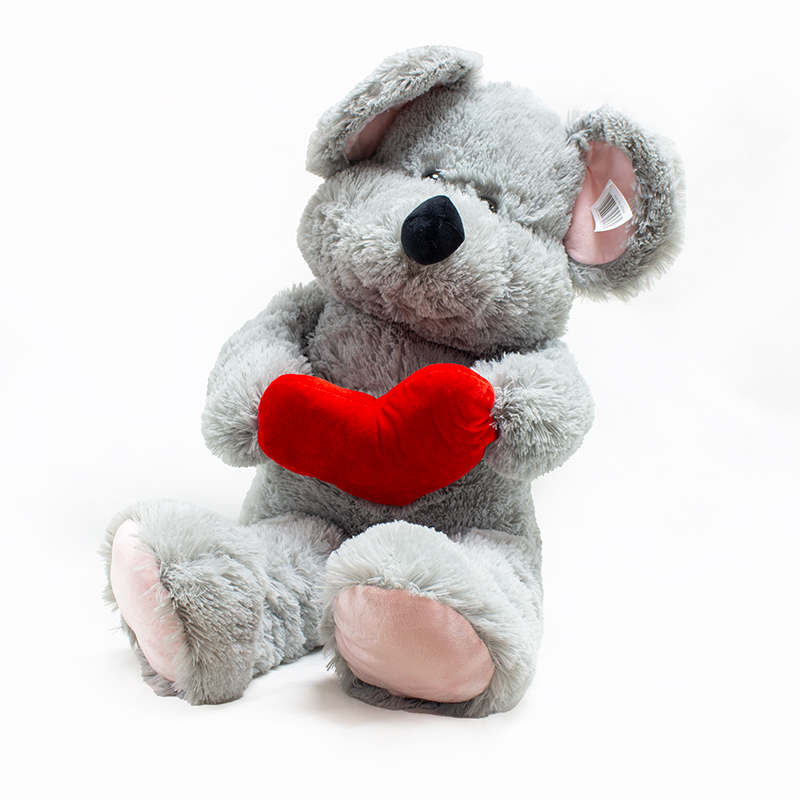 Rato De Peluche C/Coração H=100cm (Un)